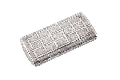Lot 1 - A George III sterling silver snuff box, London 1802 by W? probably William Edwards or Ellerby