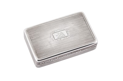 Lot 3 - A William IV sterling silver snuff box, London 1834 by Edward Edwards II