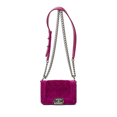 Lot 45 - Chanel Magenta Mini Boy Bag