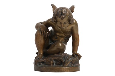 Lot 129 - JEAN-BAPTISTE JOSEPH DEBAY (FRENCH 1779-1863): A BRONZE FIGURE OF CUPID