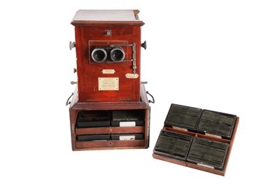 Lot 219 - Stereoscopic viewer 'Le Taxiphote' and slides, railway interest