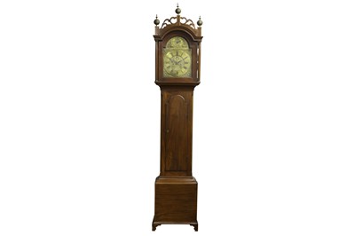 Lot 220 - A GEORGE III LATE 18TH CENTURY MAHOGANY LONGCASE SIGNED 'JOHN HALL BEVERLEY'