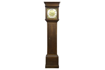 Lot 224 - AN EARLY 18TH CENTURY OAK CASED LONGCASE CLOCK SIGNED JOHN SNELLING, ALTON
