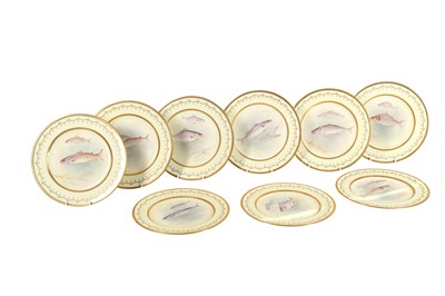 Lot 32 - A COLLECTION OF NINE ROYAL DOULTON PORCELAIN CABINET PLATES BY SAMUEL WILSON