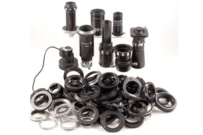 Lot 57 - Large Quantity of Lens Mounts, Plus Microscope and Other Adaptors.
