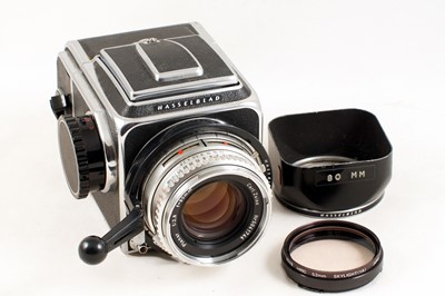 Lot 173 - Chrome Hasselblad 500C with CZ 80mm f2.8 Planar.