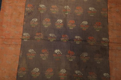 Lot 13 - A GROUP OF FOUR SILK BROCADE COVERS