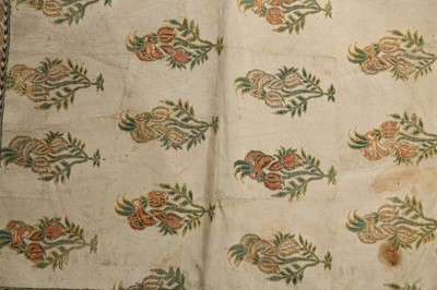 Lot 13 - A GROUP OF FOUR SILK BROCADE COVERS