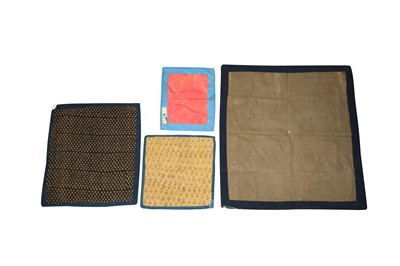 Lot 13 - A GROUP OF FOUR SILK BROCADE COVERS