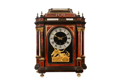 Lot 180 - A LATE 17TH CENTURY FRENCH EBONISED, GILT BRONZE AND TORTOISESHELL 'BOULLE' STYLE PENDULE RELIGIEUSE
