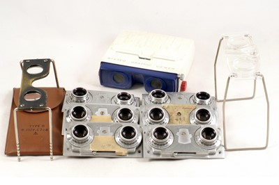 Lot 224 - Stereo Viewers. Also 6 Revere Lens/Shutters SPARES or REPAIR.