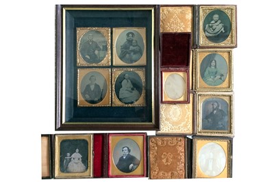 Lot 7 - Mixed Group of Eleven Ambrotypes & Daguerreotypes, inc a Beard Case.