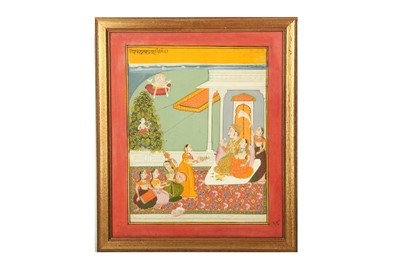 Lot 121 - AN ILLUSTRATION FROM A RAGAMALA SERIES: THE PANCHAMA RAGINI