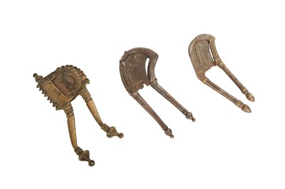 Lot 169 - THREE INDIAN METAL BETEL NUT CUTTERS