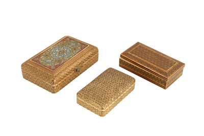Lot 274 - λ THREE KHATAMKARI BOXES