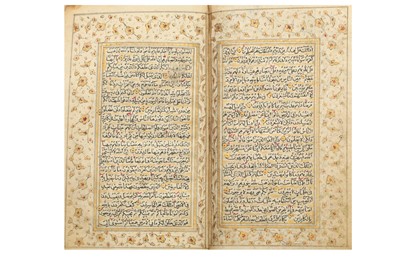 Lot 35 - A QAJAR MINIATURE QUR'AN