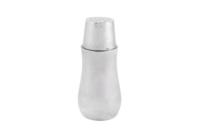 Lot 278 - An Elizabeth II modernist sterling silver sugar caster, London 1975 by Graham Watling