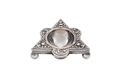 Lot 354 - A Victorian sterling silver trencher salt, Sheffield 1870 by Charles Favell