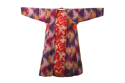 Lot 27 - AN UZBEK IKAT COAT