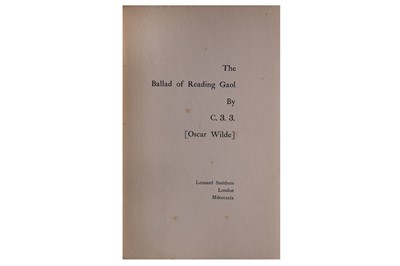 Lot 1020 - [Wilde (Oscar)] C.3.3. The Ballad of Reading Gaol, 1899