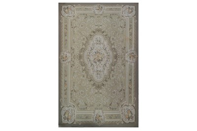 Lot 8 - A FINE NEEDLEPOINT CARPET OF AUBUSSON DESIGN