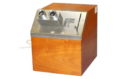 Lot 231 - Rare, Lighted Table Top Stereo Viewer by Hugo DeWijs.