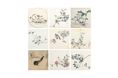 Lot 21 - NINE CHINESE WOODBLOCK PRINTS FROM THE ‘TEN BAMBOO STUDIO AND THE MUSTARD SEED GARDEN.’