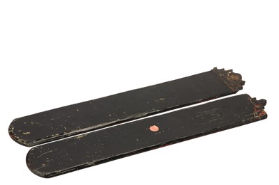 Lot 302 - A PAIR OF CHINESE SUTRA COVERS FOR THE TIBETAN MARKET.