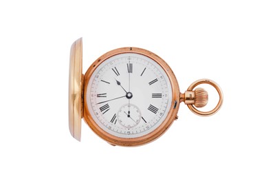 Lot 1 - FULL HUNTER CHRONOGRAPH POCKET WATCH.