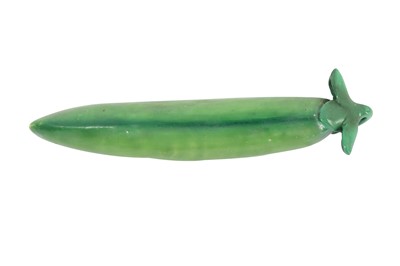 Lot 151 - A CHELSEA RED ANCHOR PERIOD PORCELAIN PEA POD