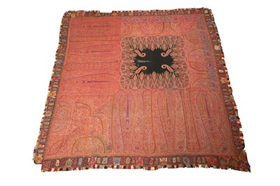 Lot 23 - A KASHMIRI JAMAVAR RUMAL (SQUARE SHAWL)