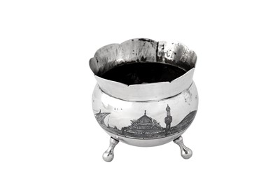 Lot 303 - An early 20th century Iraqi silver and niello sugar bowl, circa 1920
