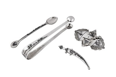 Lot 286 - A mixed group of early 20th century Iraqi silver and niello silver, Basra or Omara circa 1930