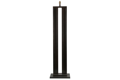 Lot 1087 - A CONTEMPORARY SCHOOL PATINATED METAL FRAME STANDARD LAMP
