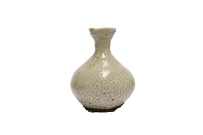 Lot 347 - A KOREAN CRACKLE-GLAZE VASE.