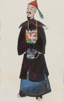 Lot 215 - A SET OF TWELVE CHINESE PITH PAPER PAINTINGS.