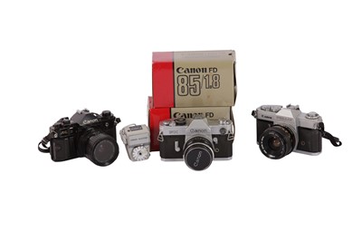 Lot 253 - A Selection of Canon SLR Equipment