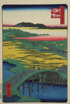 Lot 379 - A WOODBLOCK PRINT BY HIROSHIGE (1797 - 1858).