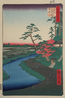 Lot 384 - A WOODBLOCK PRINT BY HIROSHIGE (1797 - 1858).
