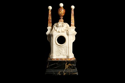 Lot 323 - A LATE 18TH CENTURY SICILIAN MARBLE AND JASPER RELIQUARY