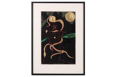 Lot 1131 - CHRIS OFILI (BRITISH, B. 1968) Afro Lunar Lovers II