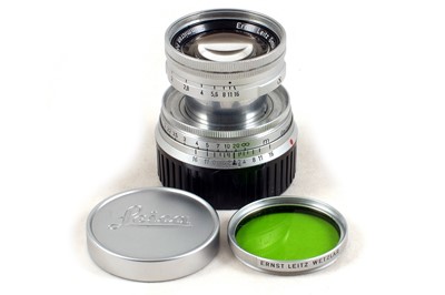 Lot 268 - Collapsible Chrome Leitz 5cm f2 Summicron M Lens.