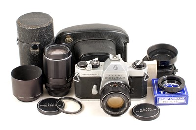 Lot 90 - Ashai Pentax Spotmatic SP F Outfit.