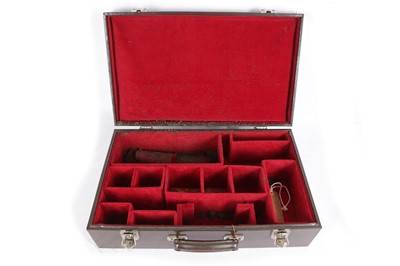 Lot 100 - A Leitz Sales Rep Camera Outfit Leather Briefcase
