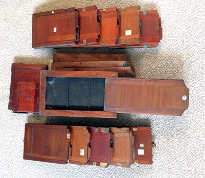 Lot 177 - Quantity of Half Plate Bookform & Other Double Dark Slides.