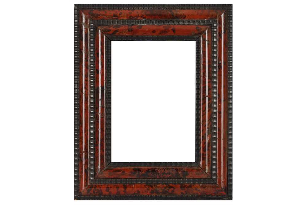 Lot 166 - A DUTCH 17TH CENTURY EBONISED AND TORTOISESHELL FRAME