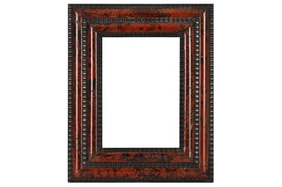 Lot 166 - A DUTCH 17TH CENTURY EBONISED AND TORTOISESHELL FRAME
