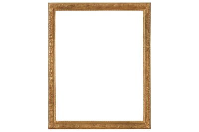 Lot 103 - A LOUIS XV STYLE GILDED COMPOSITION FRAME