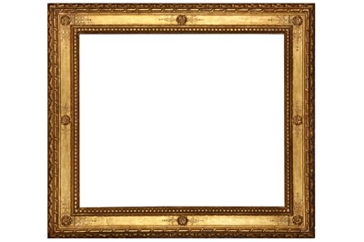 Lot 175 - AN ITALIAN CARVED AND GILDED REVERSE CASSETTA STYLE FRAME