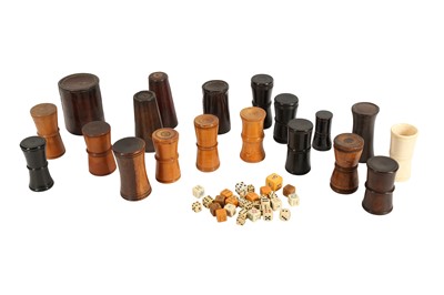 Lot 390 - A COLLECTION OF GEORGIAN AND VICTORIAN DICE SHAKERS